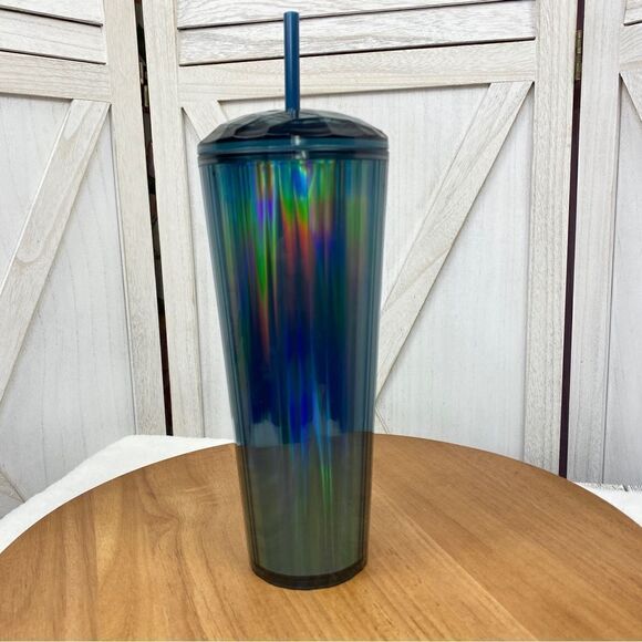 Starbucks Tumbler Ocean Kaleidoscope Venti 24OZ Iridescent Blue - Picture 4 of 10